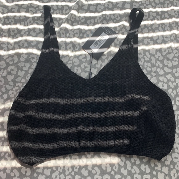 PLT Black Knit Crop Top - Picture 4 of 4